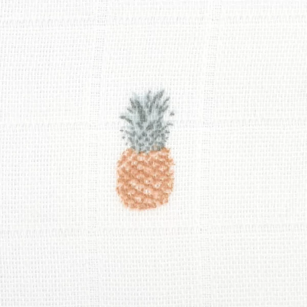 couverture bébé double-gaze en coton bio imprimée ananas