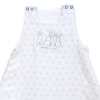 Gigoteuse été légère en lange blanche mixte fille garçon tog 0,5 motif lapin pompom en coton bio oekotex