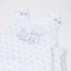 Gigoteuse été légère en lange blanche mixte fille garçon tog 0,5 motif lapin pompom en coton bio oekotex