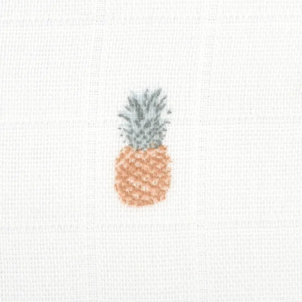 lot de 3 langes bébé en gaze de coton bio imprimé ananas