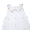 Gigoteuse été légère en lange blanche fille col claudine tog 0,5 motif pois en coton bio oekotex