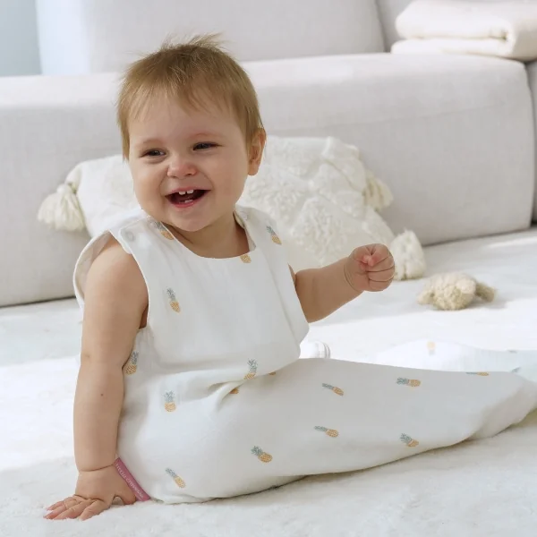 gigoteuse été en gaze de coton bio imprimé ananas