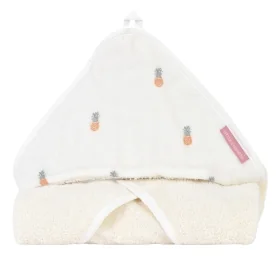 cape de bain bébé coton bio ananas