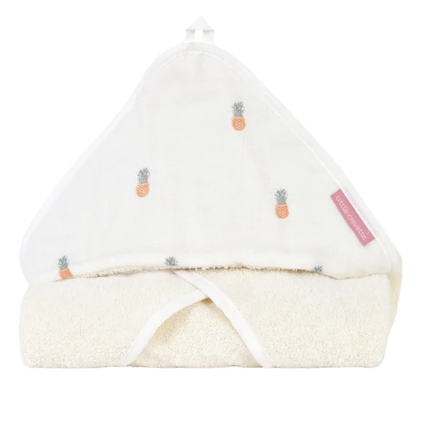 cape de bain bébé coton bio ananas