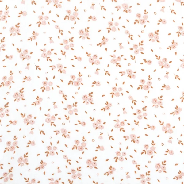 sac de couchage enfant 3-6 ans avec oreiller intégré personnalisable au prénom motif fleurs roses et caramel