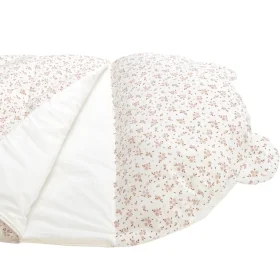 sac de couchage enfant 3-6 ans avec oreiller intégré personnalisable au prénom motif fleurs roses et caramel