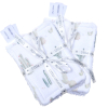 lingettes bébé en tissu lavable et réutilisable gaze de coton et éponge motif cactus verts coton bio et oekotex
