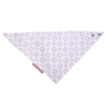lot de 2 Bavoirs bandana bébé fille blanc motif pomme rose et fleurs fermeture pressions en coton bio oekotex