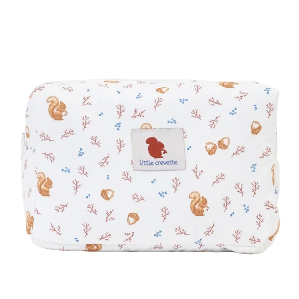 trousse de toilette enfant imperméable format rectangle imprimé écureuil