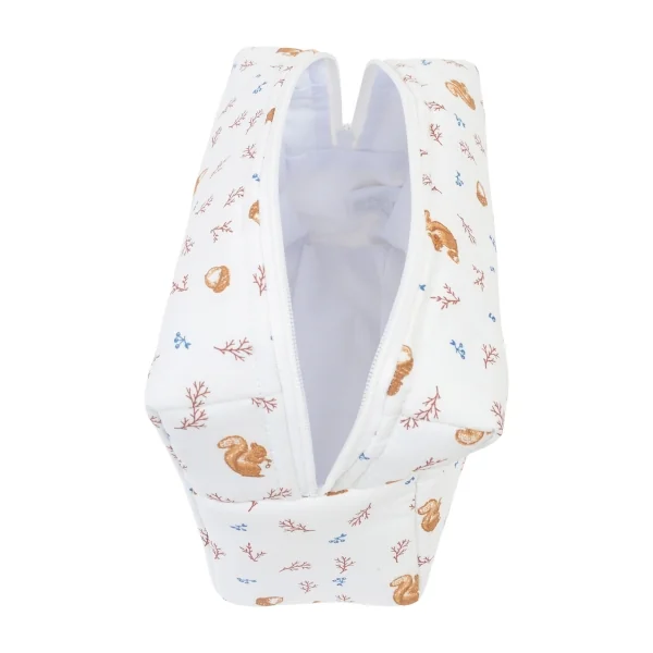 trousse de toilette enfant imperméable format rectangle imprimé écureuil