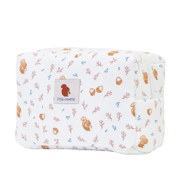 trousse de toilette enfant imperméable format rectangle imprimé écureuil