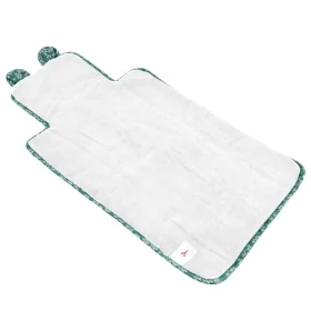 tapis à langer de voyage imperméable coloris vert sapin en coton bio
