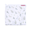 Cape de bain en lange mixte fille garçon blanche motif Cactus vert en coton bio oekotex