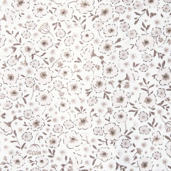 tissu fleurs roses et beiges Lilly