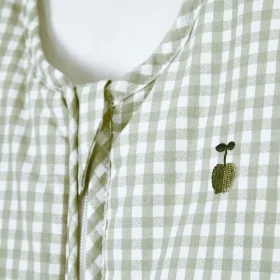 gigoteuse enfant mixte 3-6 ans vichy vert sauge