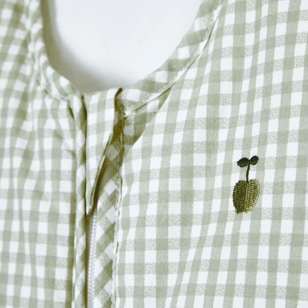 gigoteuse enfant mixte 3-6 ans vichy vert sauge