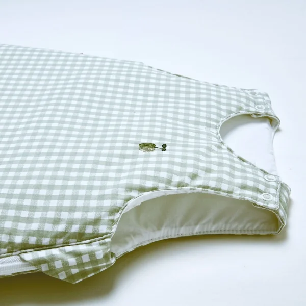 gigoteuse bébé mixte vichy vert coton bio olive TOG 2,5