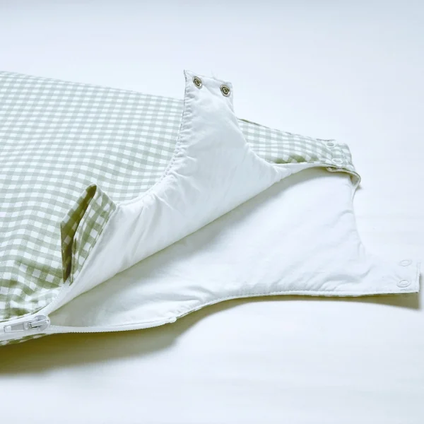 gigoteuse bébé mixte vichy vert coton bio olive TOG 2,5