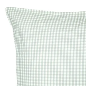 parure de lit bébé vichy vert housse de couette et taie rectangle en coton bio