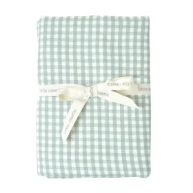 maxi-lange bébé en coton bio imprimé vichy vert thème Olive