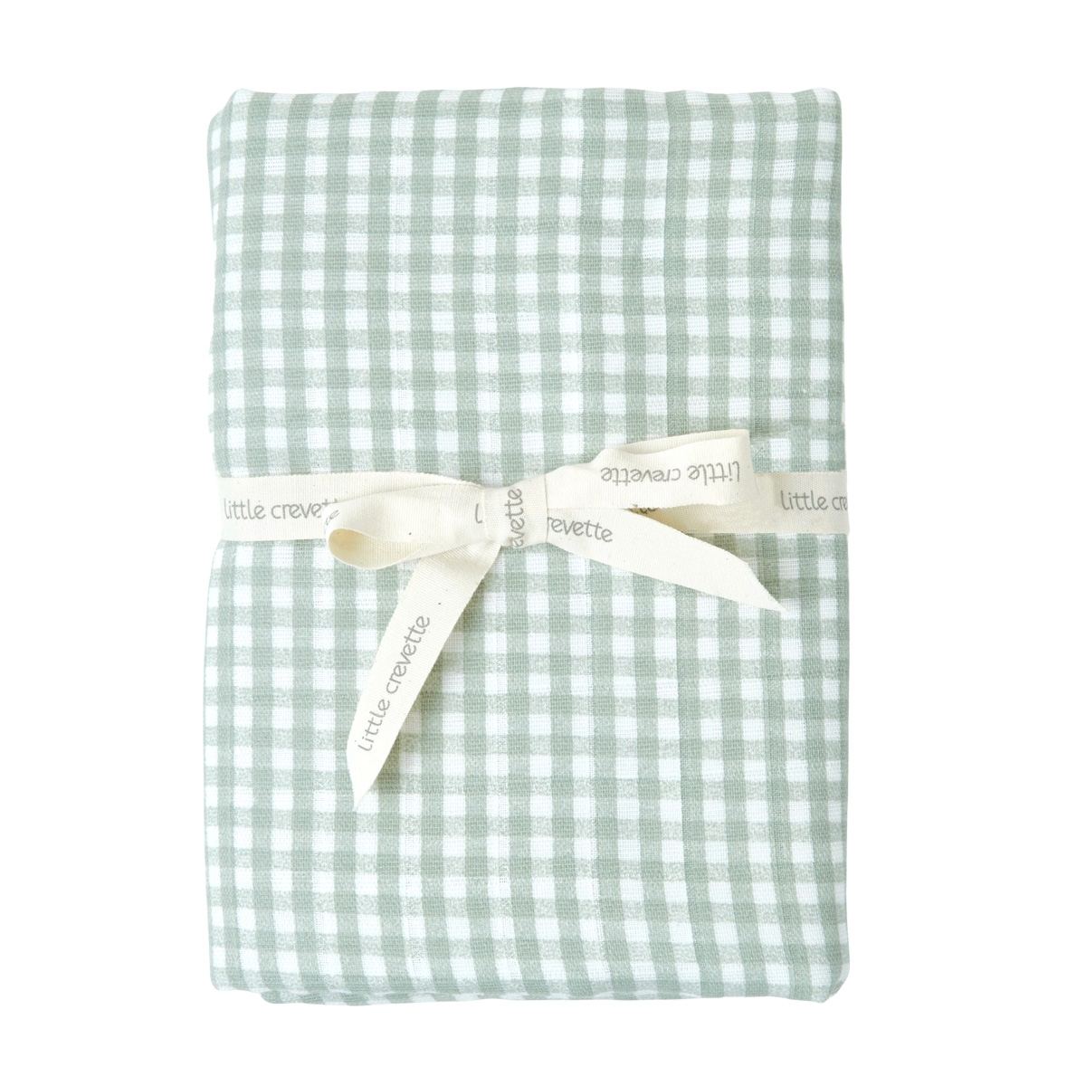 Maxi-lange bébé coton bio* vichy Olive