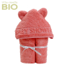 Sortie de bain à oreilles Baby Shower corail