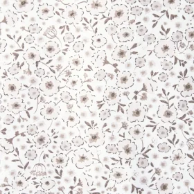 tapis à langer de voyage imperméable coton bio imprimé fleurs beiges