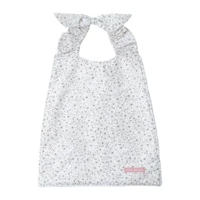 bavoir élastique fleurs beiges coton bio Lilly