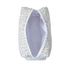 trousse de toilette enfant imperméable motif fleurs beiges