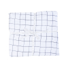 Drap-housse bébé en lange mixte garçon fille blanc à carreaux coton bio oekotex