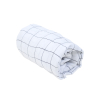 Drap-housse bébé en lange mixte garçon fille blanc à carreaux coton bio oekotex