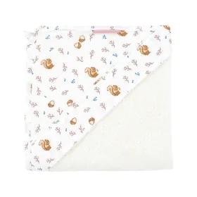 Cape de bain bébé personnalisable écureuil Noisette