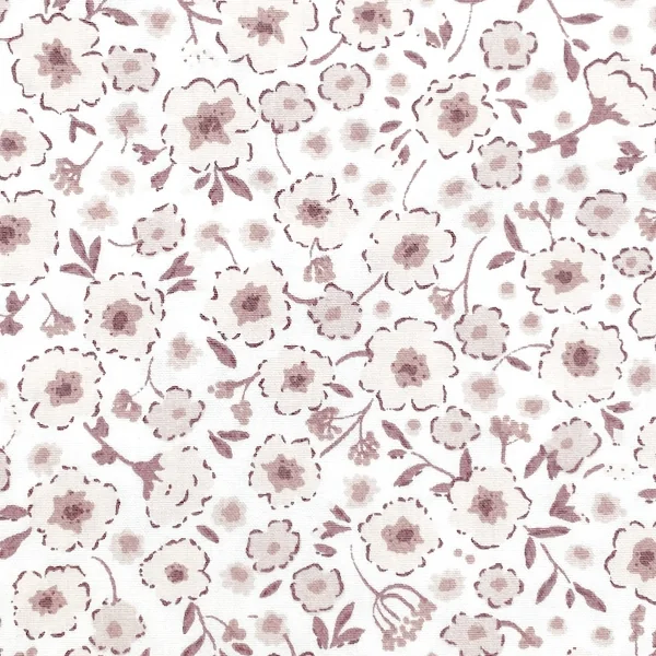 tissu fleurs roses et beiges Lilly