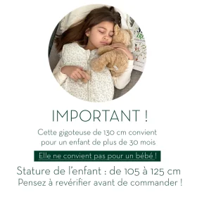 guide des tailles gigoteuses enfant 130 cm
