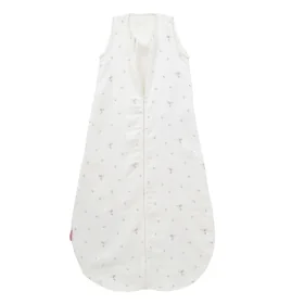 gigoteuse été enfant 130 cm motif colibri parme gaze de coton bio