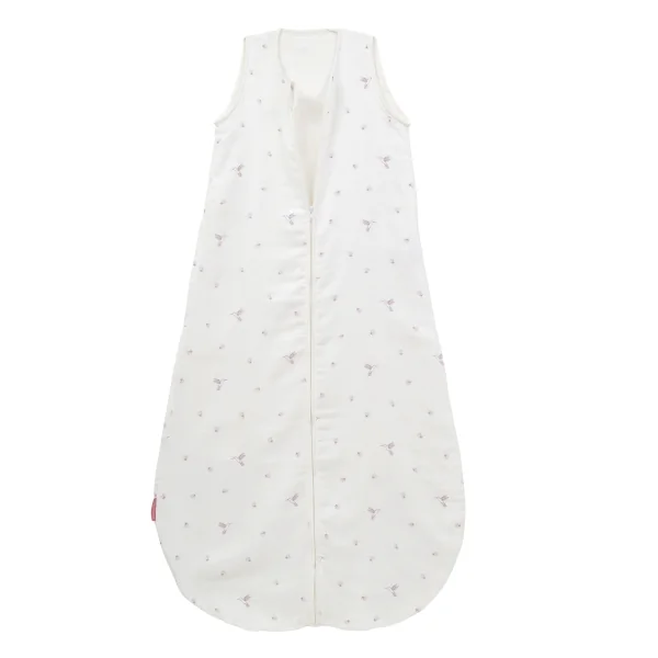 gigoteuse été enfant 130 cm motif colibri parme gaze de coton bio