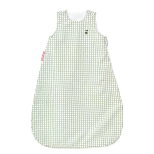 gigoteuse été mixte vichy vert en percale coton bio TOG 0.5