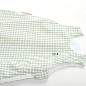 gigoteuse été mixte vichy vert en percale coton bio TOG 0.5