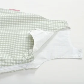 gigoteuse été mixte vichy vert en percale coton bio TOG 0.5