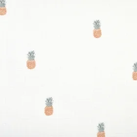 motif ananas imprimé gaze de coton