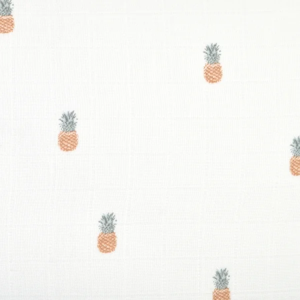 motif ananas imprimé gaze de coton