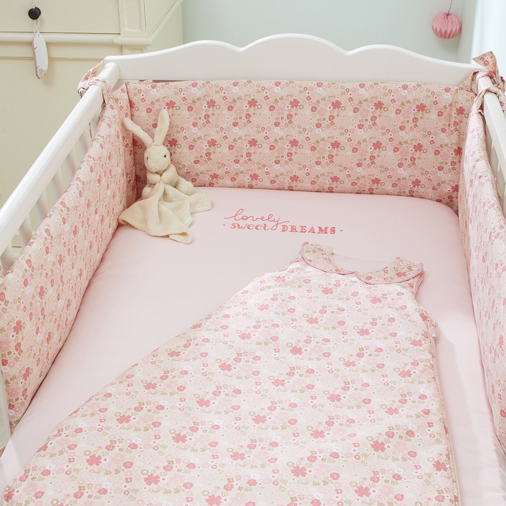 Drap Housse Bebe Coton Bio Rose Mila Little Crevette
