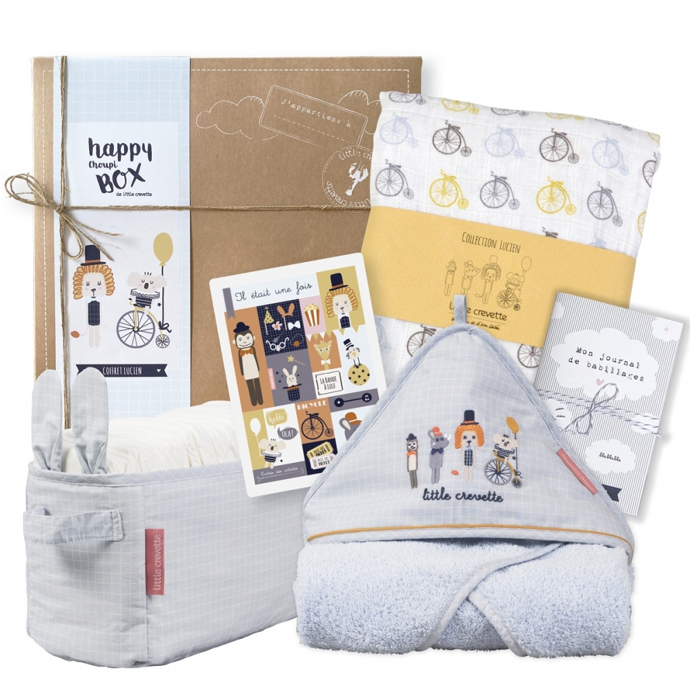 Coffret cadeau bébé mixte lion lucien - Créatrice : Little crevette