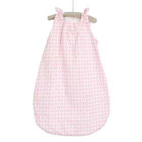 Gigoteuse été légère en lange tog 0,5 fille rose motif fleur en coton bio oekotex