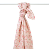 Maxi-lange bébé fille motif fleurs rose en coton bio oekotex