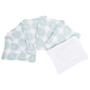 lingettes bébé en tissu lavables et réutilisables gaze de coton et éponge bleues motif citrons coton bio et oekotex