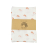 maxi-lange bébé mixte garçon fille blanc motif arc-en-ciel rose en coton bio oekotex