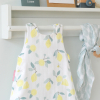 Gigoteuse été en lange légère tog 0,5 mixte fille garçon blanche motif citron jaune en coton bio oekotex