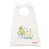 Serviette bavoir élastiqué blanc mixte fille garçon motif poire le petit marché en coton bio oekotex