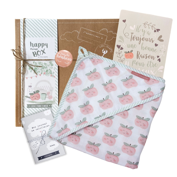 Coffret Cadeau Bebe Lange Pomme D Amour Petite Box Little Crevette